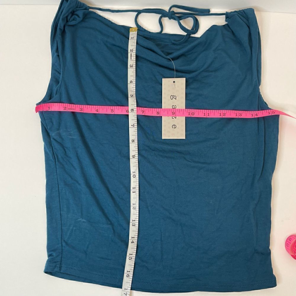 Gaze| soft| Rayon| XSmall| tie back| lightweight| stretchy| sleeveless top - Picture 4 of 9